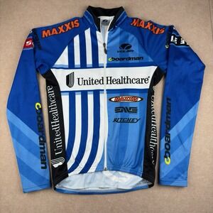 Voler Race Raglan XS Blue United Healthcare Cycling Jersey‎ Long Sleeve Made USA